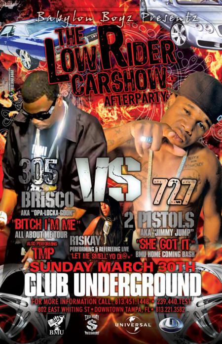 The Low Rider Carshow Afterparty @ Club Underground - Brisco and 2 Pistols