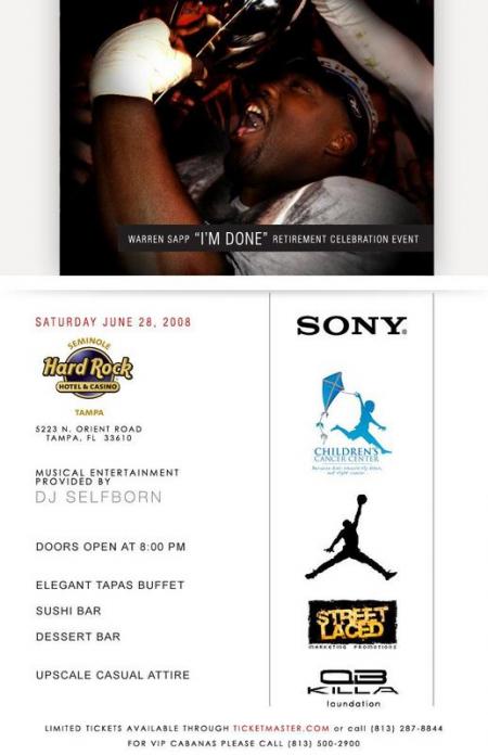 Warren Sapp’s Retirement Party @ The Hard Rock