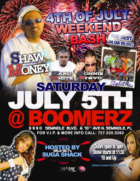 4th of July Weekend Bash @ Boomerz