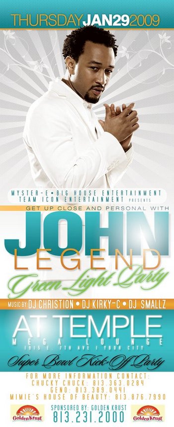 John Legend Green Light Party @ Temple Mega Lounge