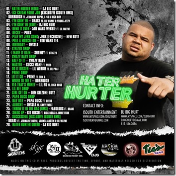 DJ Big Hurt - Hater Hurter Vol 1 (Mixtape) BACK