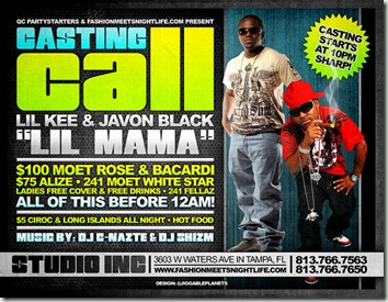 Javon Black & Lil Kee - Lil Mama Casting Call @ Studio Inc