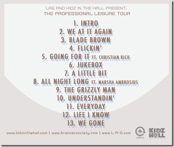 L-R-G Presents: Kidz In The Hall - The Professional Leisure Tour FreEP (Mixtape) back L-R-G Presents: Kidz In The Hall - The Professional Leisure Tour FreEP (Mixtape) back