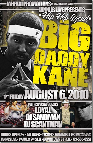 Big Daddy Kane @ Jannus Live - Friday, August 6